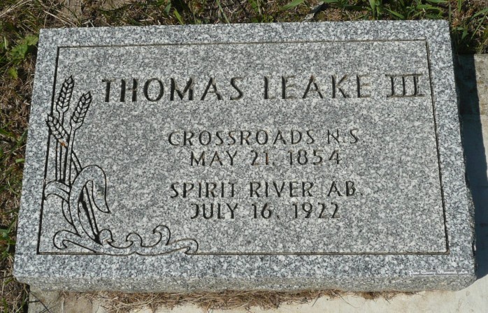 Thomas Leake III grave